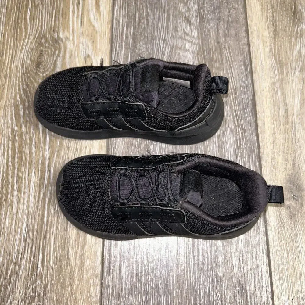 Adidas Racer Youth US Size 8.5K TR21 Triple Black Sneaker Shoes GZ9129